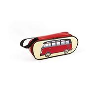 BRISA VW Collection - Volkswagen Utensil Pencil Case Stationery Pouch Make-up Holder in T1 Bus Campervan Design (Classic Bus/Red)