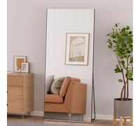 brisafe Oversized Full-Length Mirror 80x180cm - Shatterproof Nano-Film Standing Mirror & Wall Mirror, Extra Large Floor Mirror for Bedroom, Gym, Dressing Room, Black