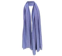 Brisas Solid Color Hand Dyed Neck Scarf for Men/Women/Unisex - All Season Scarves and Wraps, Dusty Blue Slub Stripes, One size