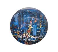 Brisbane Australia 3D Refrigerator Fridge Magnet Crystal Glass Magnet Tourist Travel Souvenir Collection Gift Magnetic Sticker Home Kitchen Decoration