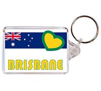 Brisbane - Love Australia/Australian Towns & Cities Flag - Double Sided Large Keyring Souvenir/Gift/Present