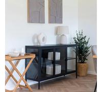 Brisbane Sideboard - 3 Door - Medium - 140cm - Black Metal