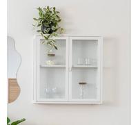 Brisbane White Metal 2 Door Hanging Display Cabinet