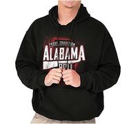 Brisco Brands Alabama Tradition Distressed Athletic Hoodie Sweatshirt Women Men, Black, XXL
