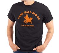 Brisco Brands Camp Half Blood Greek Mythology Movie Gym T Shirt Tee - Black - Large