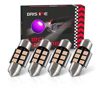 BRISHINE 4PCS Festoon 28MM 29MM DE3175 LED Bulbs, 2835 Chipsets Canbus Error Free 1.1” DE3021 3175 3022 N3 LED Bulbs for Car Interior Dome Map Door Courtesy License Plate Lights, Pink Purple