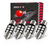 BRISHINE 4PCS Festoon 28MM 29MM DE3175 LED Bulbs, 2835 Chipsets Canbus Error Free 1.1” DE3021 3175 3022 N3 LED Bulbs for Car Interior Dome Map Door Courtesy License Plate Lights, Brilliant Red