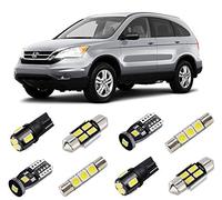 BRISHINE White Interior LED Lights Kit for Honda CR-V 2007 2008 2009 2010 2011 2012 Super Bright 6000K LED Interior Light Bulbs Package + License Plate Lights and Install Tool
