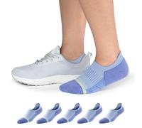 BRISIRA Bamboo Coolmax Trainer Running No Show Socks Women 5 Pack Invisible Anti Blister Breathable Sports Short Ankle Compression Sock for Golf Gym Cycling Tennis with Cushion & Moisture Wicking