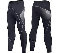 Brisk Bike Cycling Trousers Men Cycling Leggings 3D Padded Cycling Tights Water Resistant and Lightweight Winter Cycle Pants Outdoor Bike Riding Trousers (Grey/Black, Small)