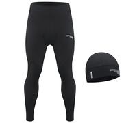 Brisk Bike Cycling Trousers Men Cycling Leggings 3D Padded Cycling Tights Water Resistant and Lightweight Winter Cycle Pants Outdoor Bike Riding Trousers (UK, Alpha, XL, Regular, Regular, Black)