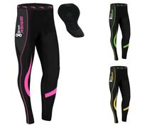 Brisk Bike Women Cycling Trousers - Stretchable Cool Max Padded Cycling Tights with Reflective Zips | Thermal Leggings