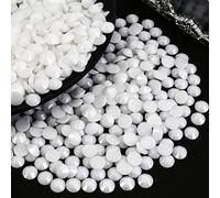 Briskbloom 4500PCS 2mm Resin Flatback Rhinestone, Solid White Flatback Rhinestones for Nails, Tumblers, Mugs, Bottles, Craft Decoration, Loose Bling Glitter Diamond Stone