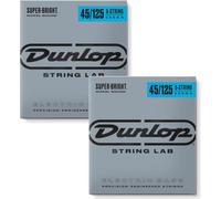 Briskdrop Dunlop DBSBN45125 Super Bright Bass Strings, Nickel Wound, Medium, 045-.125, 5 Strings/Set (2 Pack)
