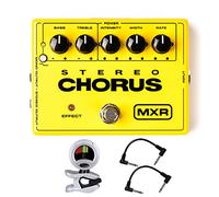 Briskdrop MXR M134 Stereo Chorus Bundle with Silver Snark Tuner and 2 Patch Cables