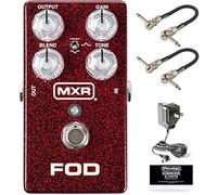 Briskdrop MXR M251 FOD Drive Effects Pedal Bundle with 2 MXR Patch Cables and Dunlop ECB003 Power Supply