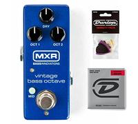Briskdrop MXR M280 Vintage Bass Octave Effects Pedal Bundle with Dunlop Pick Pack and Super Bright Bass Strings, M280-PVP117-DBSBN