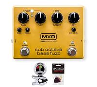 Briskdrop MXR M287 Sub Octave Bass Fuzz Pedal Bundle with Dunlop Pick Pack and Snark Tuner