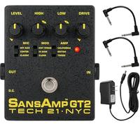 Briskdrop Tech 21 SansAmp GT2 Bass Preamp Pedal, 9V, 20mA, Analog, Knob Controls, Corded Electric