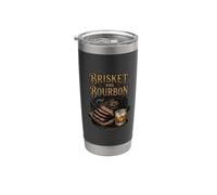 Brisket and Bourbon BBQ Smoker Meat Lover Stainless Steel Insulated Tumbler
