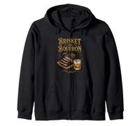 Brisket And Bourbon BBQ Smoker Meat Lover Zip Hoodie