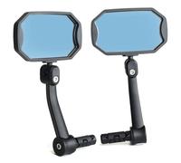 BriskMore Bar End Bike Mirrors, High-Definition Convex Blue Glass Lens for E-Bike Handlebars, Scratch Resistant, Safe Rearview 1 Pair Bicycle Mirror(Right And Left Side) BT-015B
