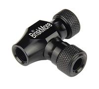 BriskMore Black CO2 Inflator Presta and Schrader Valve Compatible Bicycle Tire Pump for Mountain and Road Bikes with Insulated Sleeve - No CO2 Cartridges Included, Quick&Easy