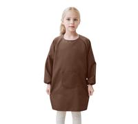 Briskorry Children's Painting Apron for Children 7-12 Years, Girls Boys Waterproof Painting Coat Adjustable Craft Apron with Long Sleeves and Pockets Painting Coat School for Art Painting Crafts