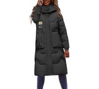 Briskorry Girls' Winter Coat, Down Jacket, Women's Long, Outdoor Jacket with Hood, Warm Leisure Jacket, Zip, Long Sleeves, Buffer Jackets, Loose, Large Sizes, Fleece Jacket, Elegant Women's Winter