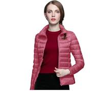 Briskorry Girls' Winter Jacket, Lightweight Quilted Jacket, Outdoor Jacket, High Closed Warm Outdoor Jackets, Long Sleeves, Zip, Puffer Coat, Loose, Plus Sizes, Fleece Coat, Elegant Women's Winter