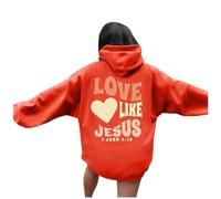 Briskorry Hoodie Teenager Girls Hoodie Women's Oversized Hoodies Long Sleeve Cap Hooded Top Casual Loose Sweatshirt Print Stylish Plush Jacket Fitness Comfort Long Sleeve Shirt 2024