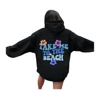 Briskorry Hoodies for women, women's long hoodies, long sleeves, hooded sweaters, casual loose sweatshirts, printed, stylish jacket, fitness, comfort top, Halloween