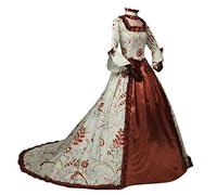 Briskorry Medieval Women's Renaissance Dress, Black, Gothic Dresses, Lace, Vintage Maxi Dress, Trumpet Sleeves, Smocked Waist, Party Dress, Colour Block, Off-the-Shoulder Fancy Dress Costume Party