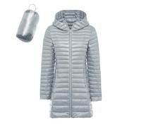 Briskorry Women's Elegant Winter Coat, Down Jacket, Women's Long, Quilted Coat, Warm with Hood, Wind Jacket with Zip, Long Sleeves, Puffer Jackets, Leisure, Oversized Sweat Jacket, Elegant Outerwear,