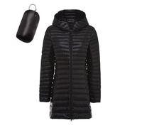 Briskorry Women's Elegant Winter Coat, Down Jacket, Women's Long, Quilted Coat, Warm with Hood, Wind Jacket with Zip, Long Sleeves, Puffer Jackets, Leisure, Oversized Sweat Jacket, Elegant Outerwear,