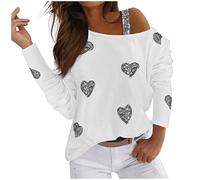 Briskorry Women's Long-Sleeved Shirts, Off-the-Shoulder Glitter Hollow Out Tops, Sexy Fashionable Streetwear, Long Sleeve, Elegant Running Shirt, Casual Slim Blouse, Sports Shirt, Women's