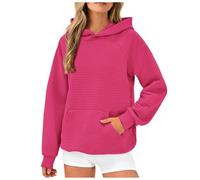 Briskorry Women's White Hoodie, Black, Hoody, Long Sleeves, Hoodie, Loose Casual Sweater, Classic Solid Jacket, Training, Cuddly Outwear, Halloween