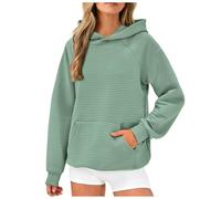 Briskorry Women's White Hoodie, Black, Hoody, Long Sleeves, Hoodie, Loose Casual Sweater, Classic Solid Jacket, Training, Cuddly Outwear, Halloween