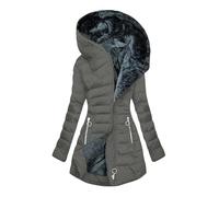 Briskorry Women's Winter Jacket, Warm Lined, Down Jacket, Women's Winter, Outdoor Jacket, Warm with Hood, Wind Jacket, Long Sleeves, Zip, Puffer Coat, Casual, Plus Sizes, Cycling Jacket, Elegant