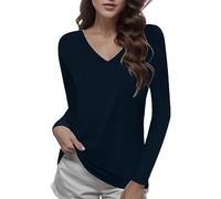 Briskorry Y2K Women's Long-Sleeved Shirt, Crop Tops, Women's Sports Long Sleeve Top, Stretch Tight T-Shirts, Long-Sleeved V-Neck Blouses, Aesthetic Skims, Clean Girl Clothes, Plain Basic Streetwear,