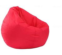 Waterproof Bean Bag Chairs Large Storage Bean Bag Oxford Chair Cover Soft Indoor & Outdoor Zipper Beanbag Chair Cover No Filling Great for Gaming chair and Garden Chair (Red, 1)