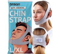 Brison Anti Snoring Chin Strap - Adjustable Snore Stopping Device Face Mask Bandage Keeping Mouth Closed - Mouth Nasal Breathing Women Men L/XL
