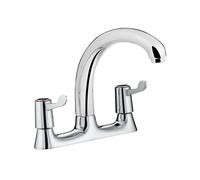 Bristan 1/2″ BSP Ceramic Disc Deck Sink Mixer Tap With 3″ Lever VAL2 DSM CCD
