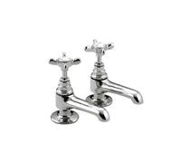 Bristan 1901 Basin Taps with Ceramic Disc Valves | Chrome | Brass | 52mm x 125mm