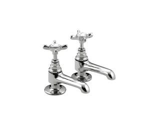 Bristan 1901 Basin Taps with Ceramic Disc Valves | Chrome | Brass | 52mm x 125mm