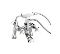 Bristan 1901 Bath Shower Mixer Tap with Ceramic Disc Valves | Chrome | Brass | 180mm x 345mm