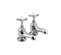 Bristan 1901 Bath Taps with Ceramic Disc Valves | Chrome | Brass | 56mm x 135mm