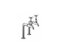 Bristan 1901 Bib Taps Chrome Plated (Taps Only, Upstands Not Included and Are shown in Image For Illustration Purposes Only)