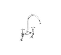 Bristan 1901 Deck Kitchen Sink Mixer Tap | Chrome | Brass | 240mm x 340mm