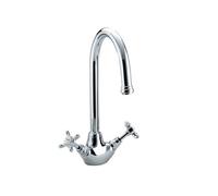 Bristan 1901 Easyfit Kitchen Sink Mixer Tap including Base | Chrome | Brass | 210mm x 355mm